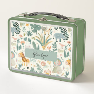 Oerwoud Dieren Pastels Terug naar School Custom Ki