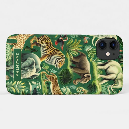 Oerwoud Dieren Patroon Case-Mate iPhone Case (Achterkant (horizontaal))