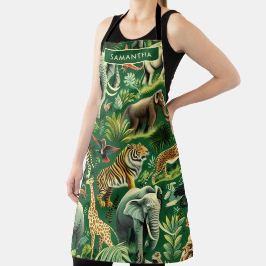 Oerwoud Dieren Patroon Schort (Insitu)