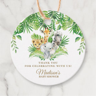 Oerwoud Dieren Safari Greenery Dank u wel Bedankjes Labels