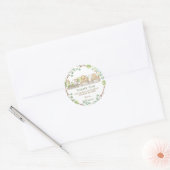 Oerwoud Dieren Trein Groen Dank u Favor Ronde Sticker (Envelop)