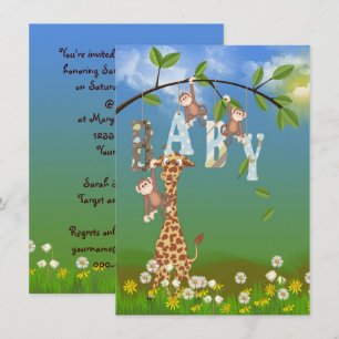 Oerwoud Dieren voor Jongensdouche Kaart