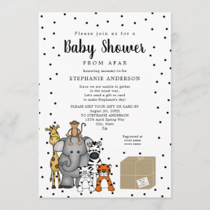 Oerwoud Dierlijk Baby shower van ver Kaart