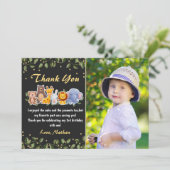 Oerwoud diervriendelijke dierentuin bedankkaart (Staand voorkant)