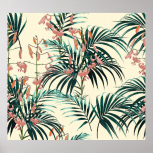  Oerwoud: Donkergroen, Oranje Lelie. Poster