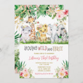 Oerwoud Driejarig meisje Kaart (Voorkant / Achterkant)