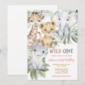 Oerwoud Eerste Meisjesfeest Kaart (Voorkant / Achterkant)