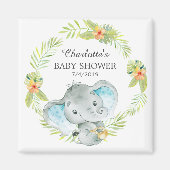 Oerwoud Elephant Baby shower Favor Magnet Magneet (Voorkant)