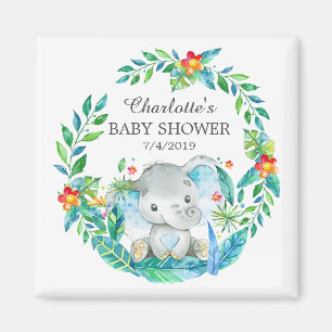 Oerwoud Elephant Baby shower Favor Magnet Magneet