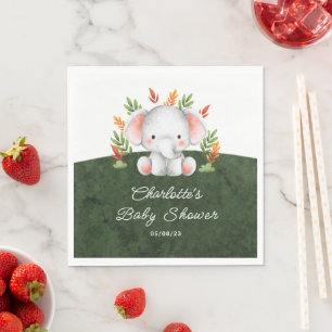 Oerwoud Elephant Baby shower Paper Napkins Servet