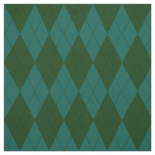 Oerwoud en Jade Green Argyle Pattern Stof