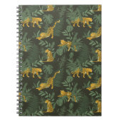 Oerwoud- en oerwoud-bladpatroon notitieboek (Voorkant)