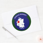 Oerwoud Expert pocket patch Ronde Sticker (Envelop)