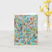 Oerwoud Fever Blank Notecard Kaart (Gele Bloem)