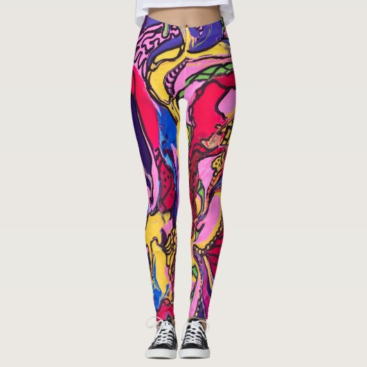 ‘Oerwoud Fever’ Print Tights Leggings (Voorkant)