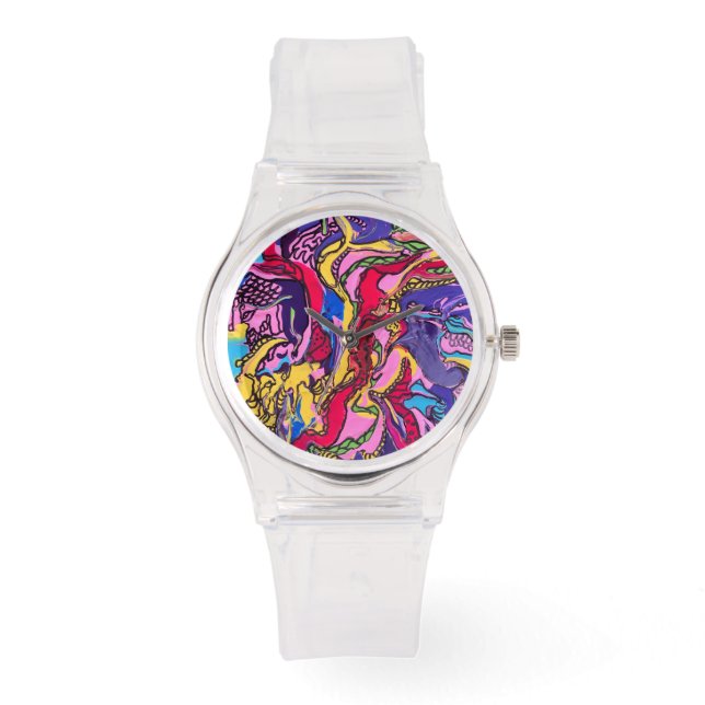 ‘Oerwoud Fever’ Silicone Design Watch Horloge (Voorkant)