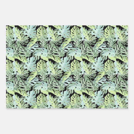 Oerwoud Floral Pattern Inpakpapier Vel (Voorkant)