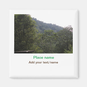 Oerwoud Forest Trees Mountain Travel Plaats Naam t Magneet