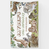 Oerwoud Forest Wild Animals Birthday Banner (Verticaal)