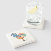 Oerwoud Fowl #3 Stenen Onderzetter (Zijkant)