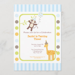 Oerwoud Fun Birthday Party Invitation Kaart