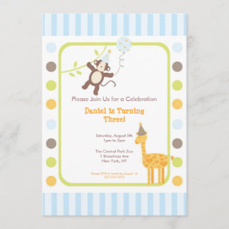Oerwoud Fun Birthday Party Invitation Kaart