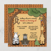 Oerwoud Gang Uitnodiging (Voorkant / Achterkant)