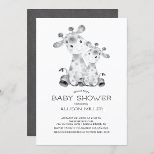 Oerwoud Giraffe Baby shower Kaart