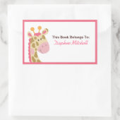 Oerwoud Giraffe (roze) Custom Book Bord Sticker (Tas)