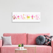 Oerwoud Girl Animals Canvas Art (Insitu (Woonkamer))