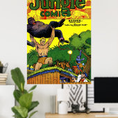 Oerwoud Gorilla's Lair  Comics Poster (Thuiskantoor)