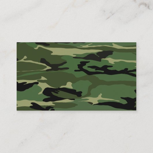 Oerwoud Green Camo Pattern Visitekaartje (Achterkant)