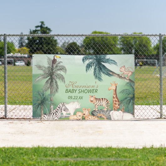 Oerwoud Greenery Baby shower Spandoek (Insitu)