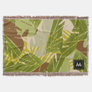 Oerwoud Greenery Safari Leaf Tropical Hand Drawn Deken