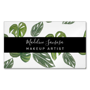 Oerwoud Greenery Waterverf Monstera Salon Makeup Magnetisch Visitekaartje