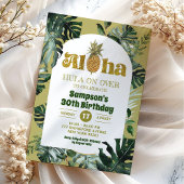 Oerwoud Groen Tropisch Aloha Ananas Verjaardag Kaart