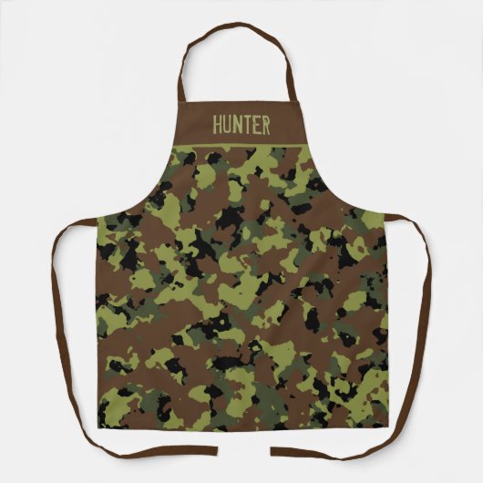 Oerwoud Groene Camo Custom Schort (Voorkant)
