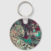 Oerwoud Jaguar gepersonaliseerd Sleutelhanger (Voorkant)