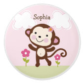 Oerwoud Jill Monkey Drawer Pull Ceramic Knop. Keramische Knop (Voorkant)