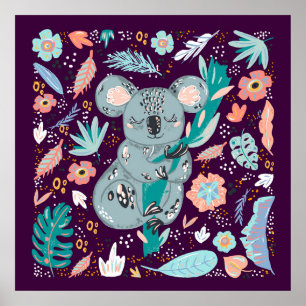 oerwoud koala beer dierenvrienden poster