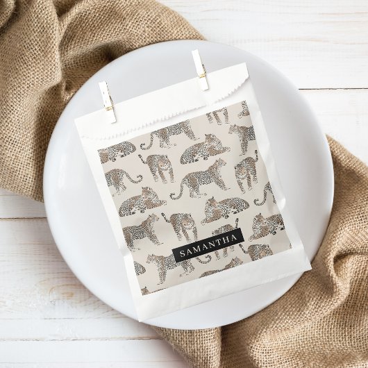 Oerwoud Leopard Wild Animal Pattern Bedankzakje