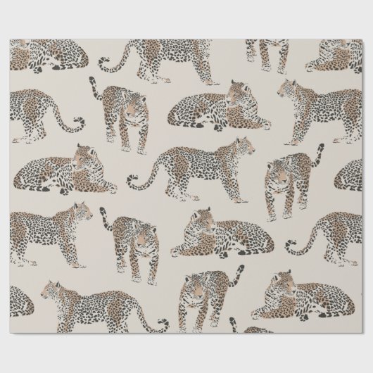 Oerwoud Leopard Wild Animal Pattern Cadeaupapier (Vlak)