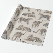 Oerwoud Leopard Wild Animal Pattern Cadeaupapier (Uitgerold)