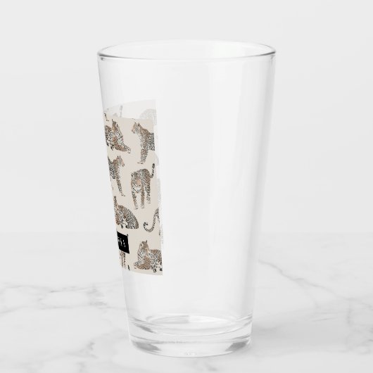 Oerwoud Leopard Wild Animal Pattern Glas (Links)