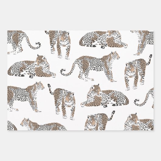 Oerwoud Leopard Wild Animal Pattern Inpakpapier Vel (Voorkant 2)