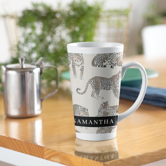 Oerwoud Leopard Wild Animal Pattern Latte Mok