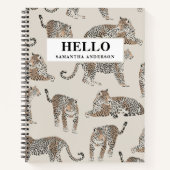 Oerwoud Leopard Wild Animal Pattern Notitieboek (Voorkant)
