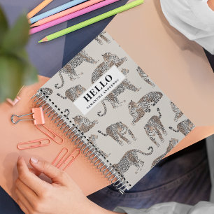 Oerwoud Leopard Wild Animal Pattern Notitieboek