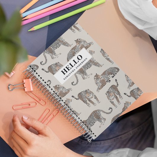 Oerwoud Leopard Wild Animal Pattern Notitieboek