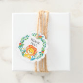 Oerwoud Lion Baby shower Favor Gift Label (In situ)